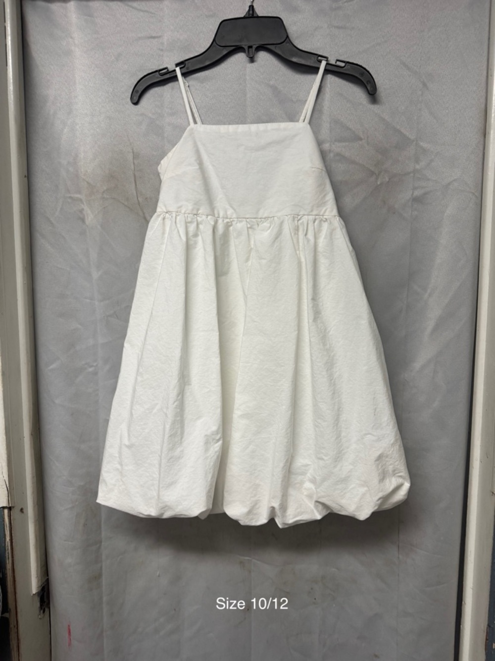 White Girls' A-Line Bubble Hem Dress